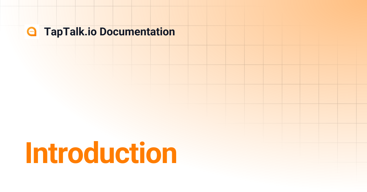 Introduction | TapTalk.io Documentation