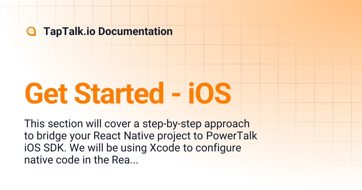 Get Started - iOS | TapTalk.io Documentation